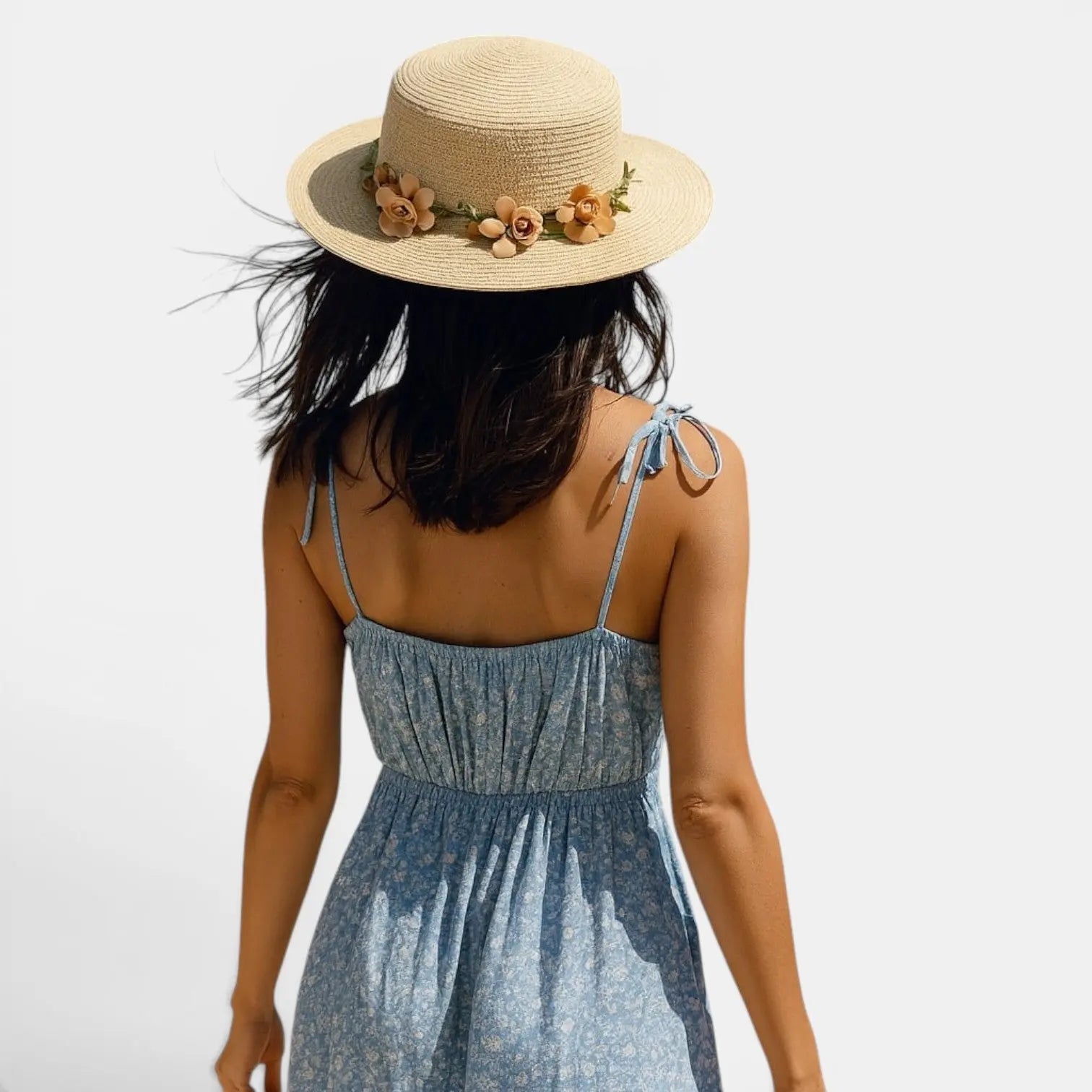 Chapeau Paille Fleurs Couronne Florale Femme La Boutique du Chapeau