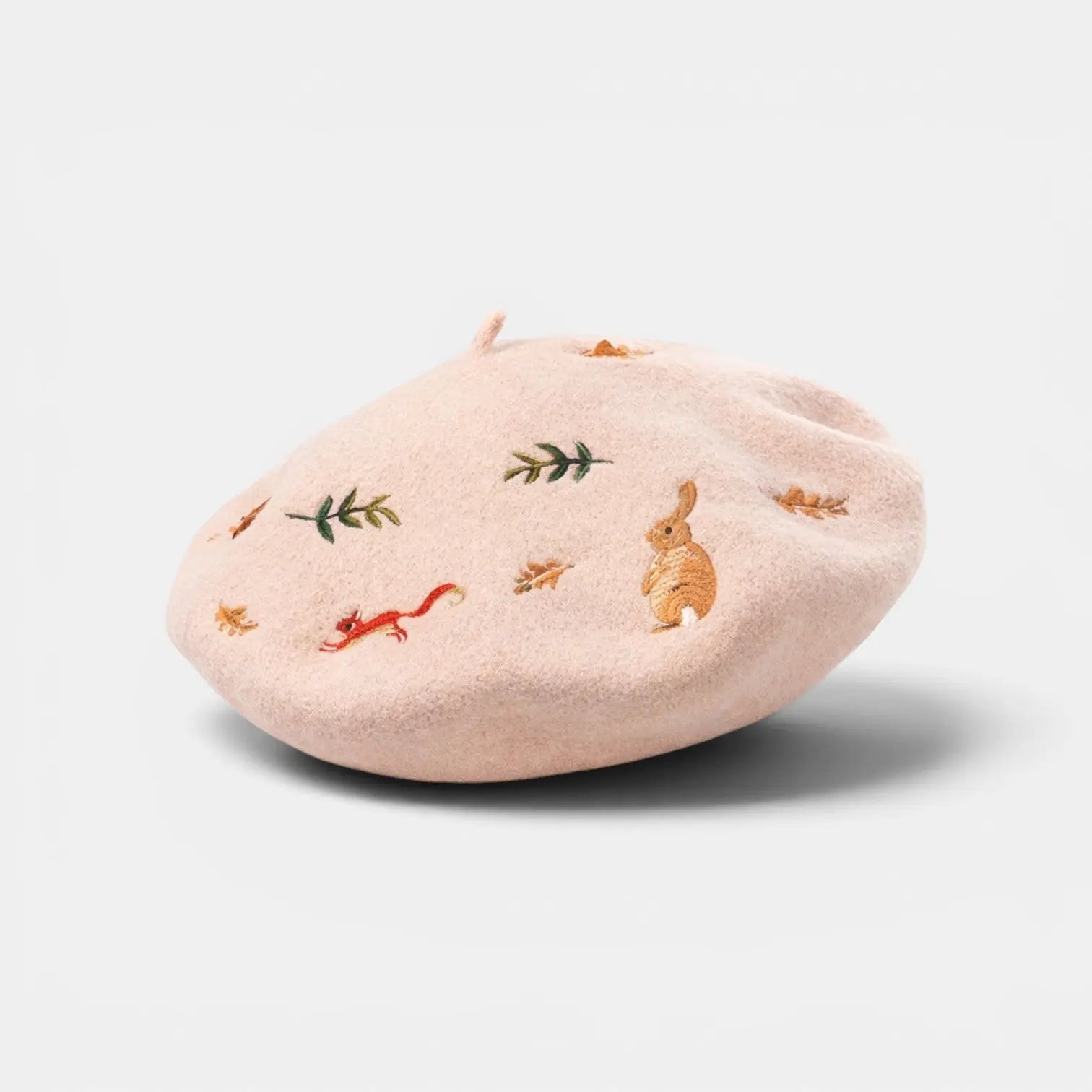 Béret Laine Brodé Motifs Animaux Femme