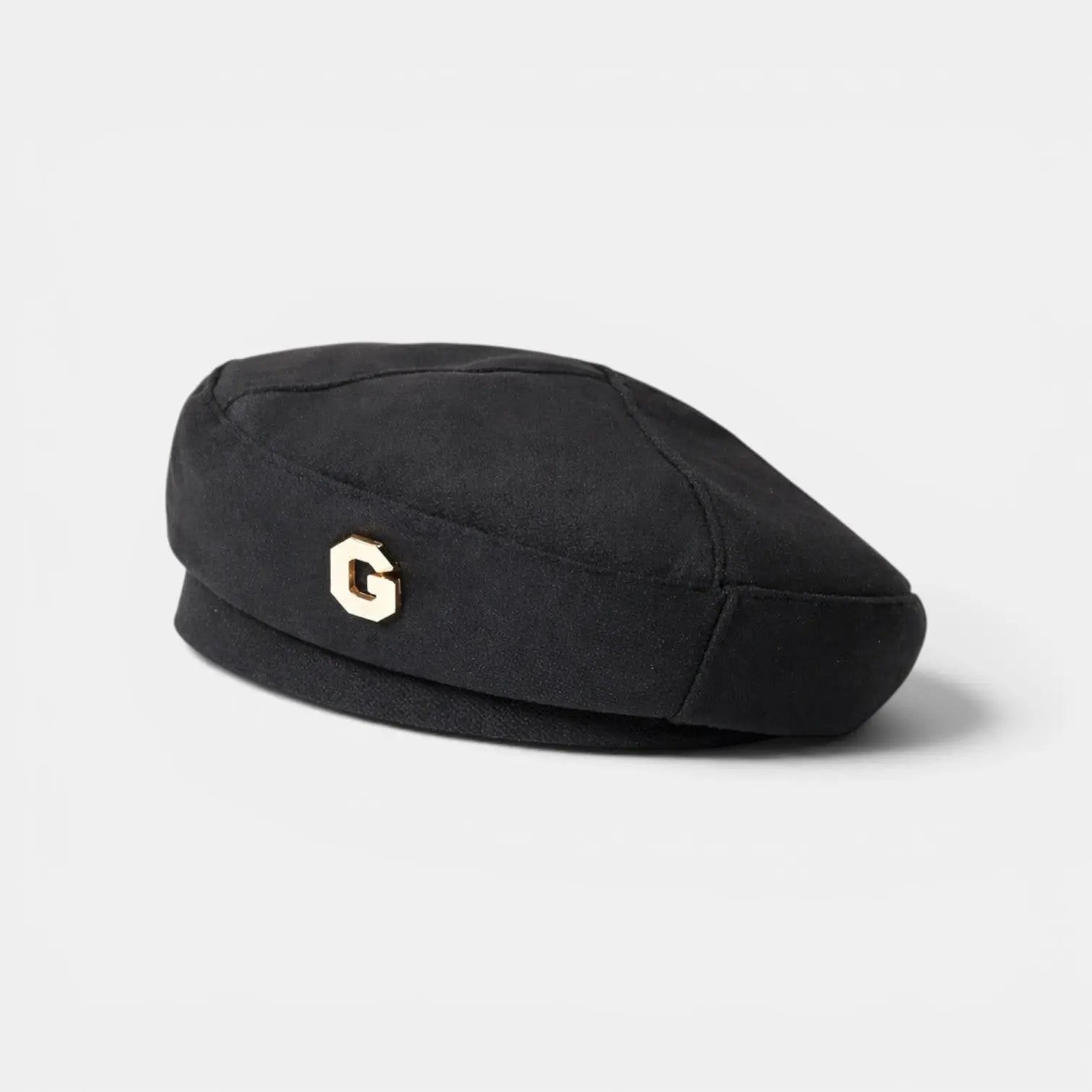 Béret Coton Femme Broche Initiale G