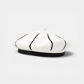 Béret Laine Rayures Contrastantes Femme La Boutique du Chapeau