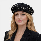 Béret Laine Perles et Strass Femme La Boutique du Chapeau