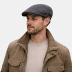Casquette Gavroche Tweed Motif Chevron Homme La Boutique du Chapeau