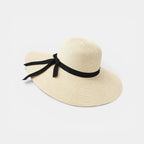 Chapeau Paille Bord Large Femme Ruban Noir La Boutique du Chapeau