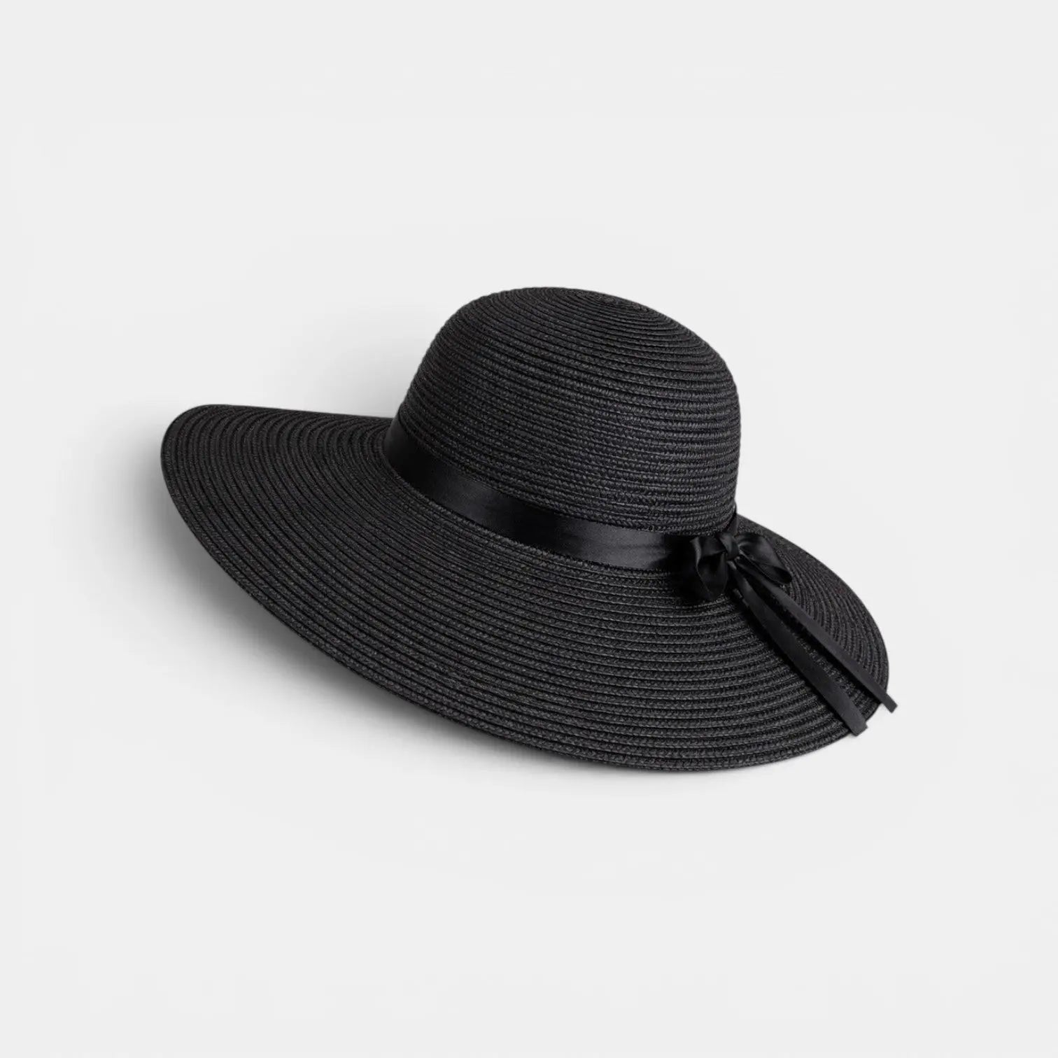 Chapeau Paille Bord Large Femme Ruban Noir La Boutique du Chapeau