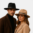 Chapeau Fedora Laine Bord Large Anneau Doré La Boutique du Chapeau