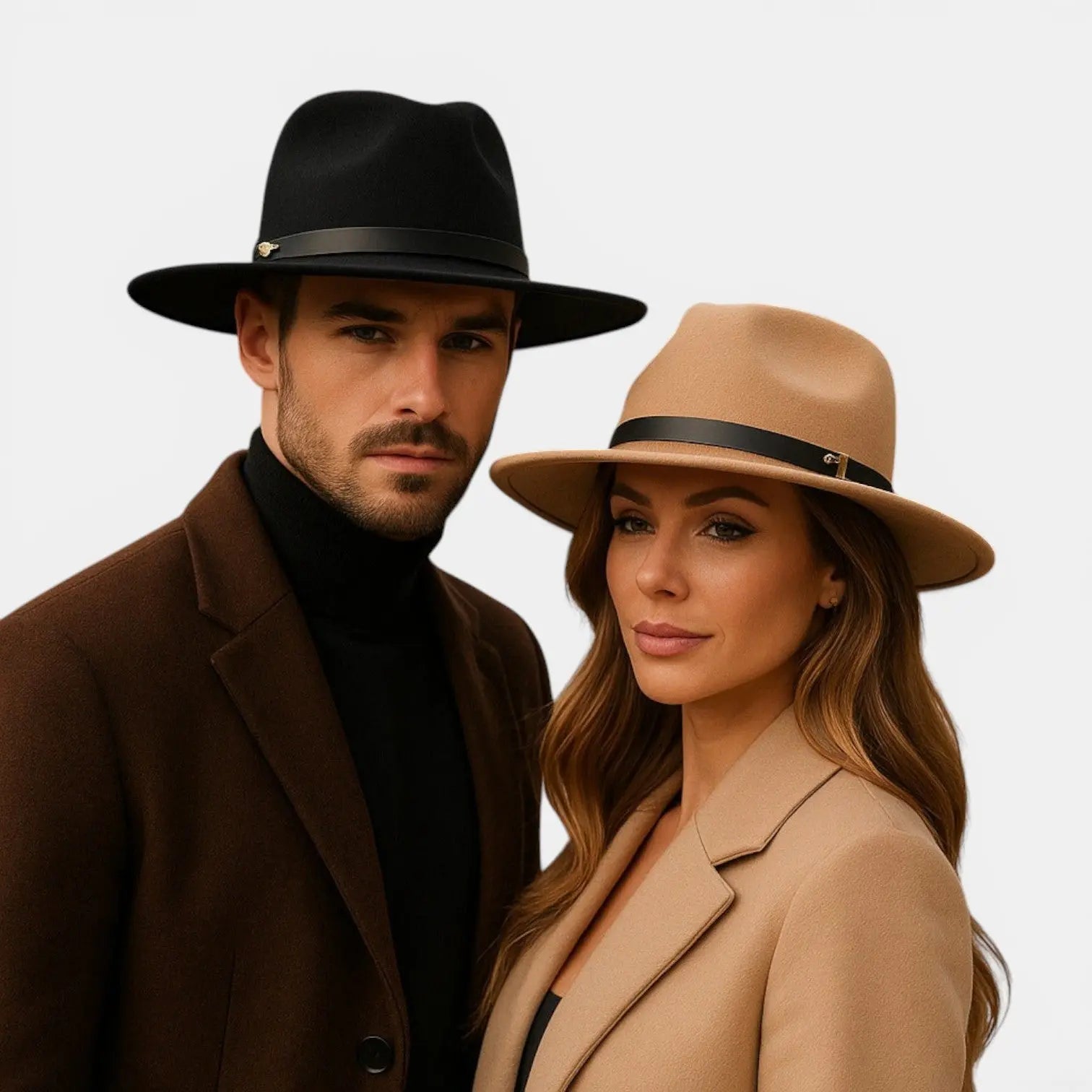 Chapeau Fedora Laine Bord Large Anneau Doré La Boutique du Chapeau