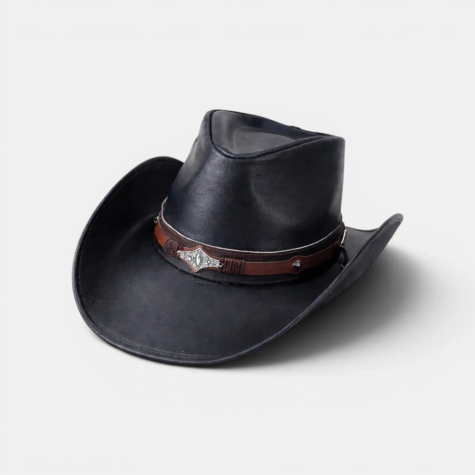 Chapeau Cowboy Cuir Véritable Motif Taureau Homme La Boutique du Chapeau