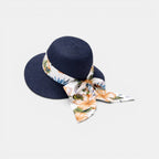 Chapeau Paille Bord Large Ruban Fleuri Femme La Boutique du Chapeau