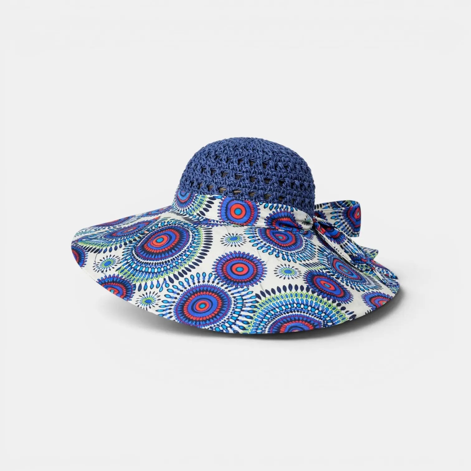 Chapeau Paille Bord Large Floral Femme