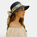 Chapeau Paille Bord Large Ruban Fleuri Femme La Boutique du Chapeau