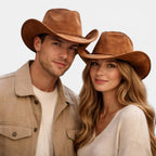 Chapeau Cowboy Suédine Tressage Décoratif Unisexe La Boutique du Chapeau