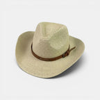 Chapeau Cowboy Paille Lanière Cuir La Boutique du Chapeau