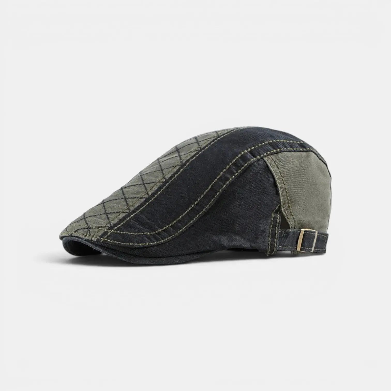 Béret Gavroche Coton Bicolore Surpiqûres Homme La Boutique du Chapeau