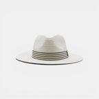 Chapeau Panama Paille Bord Large Unisexe Bandeau Rayé La Boutique du Chapeau