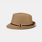 Chapeau Panama Tressé Bande Contrastée Homme La Boutique du Chapeau