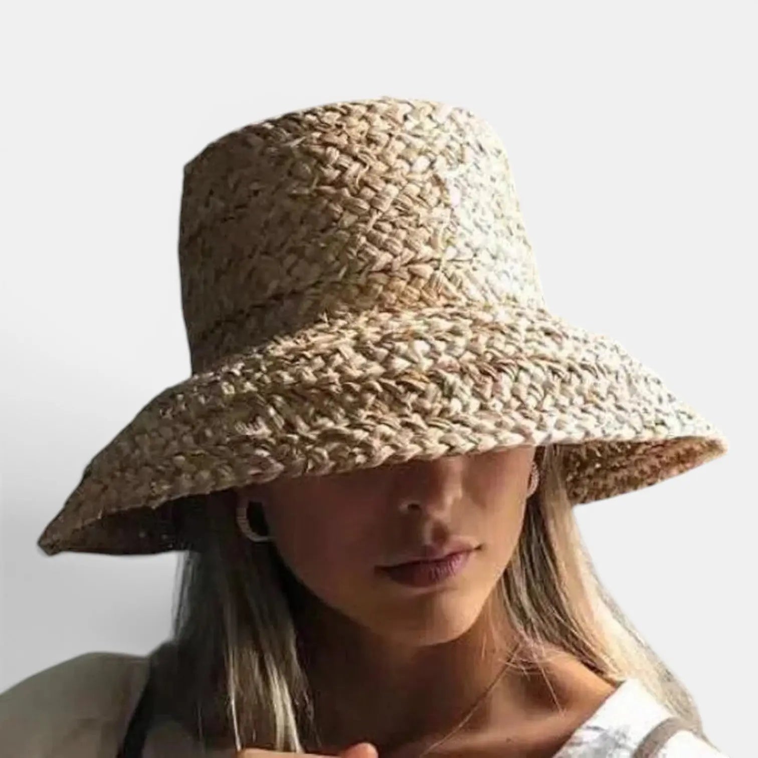 Chapeau Paille Bord Large Femme