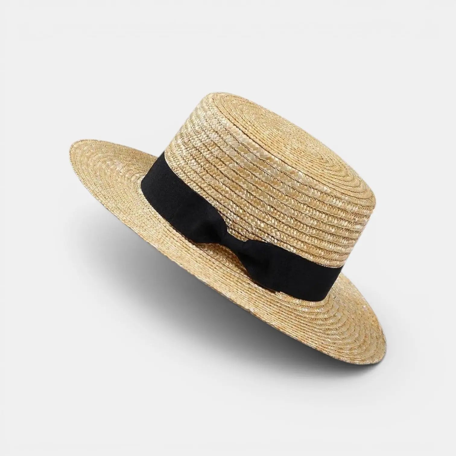 Chapeau Canotier Paille Bord Large Femme