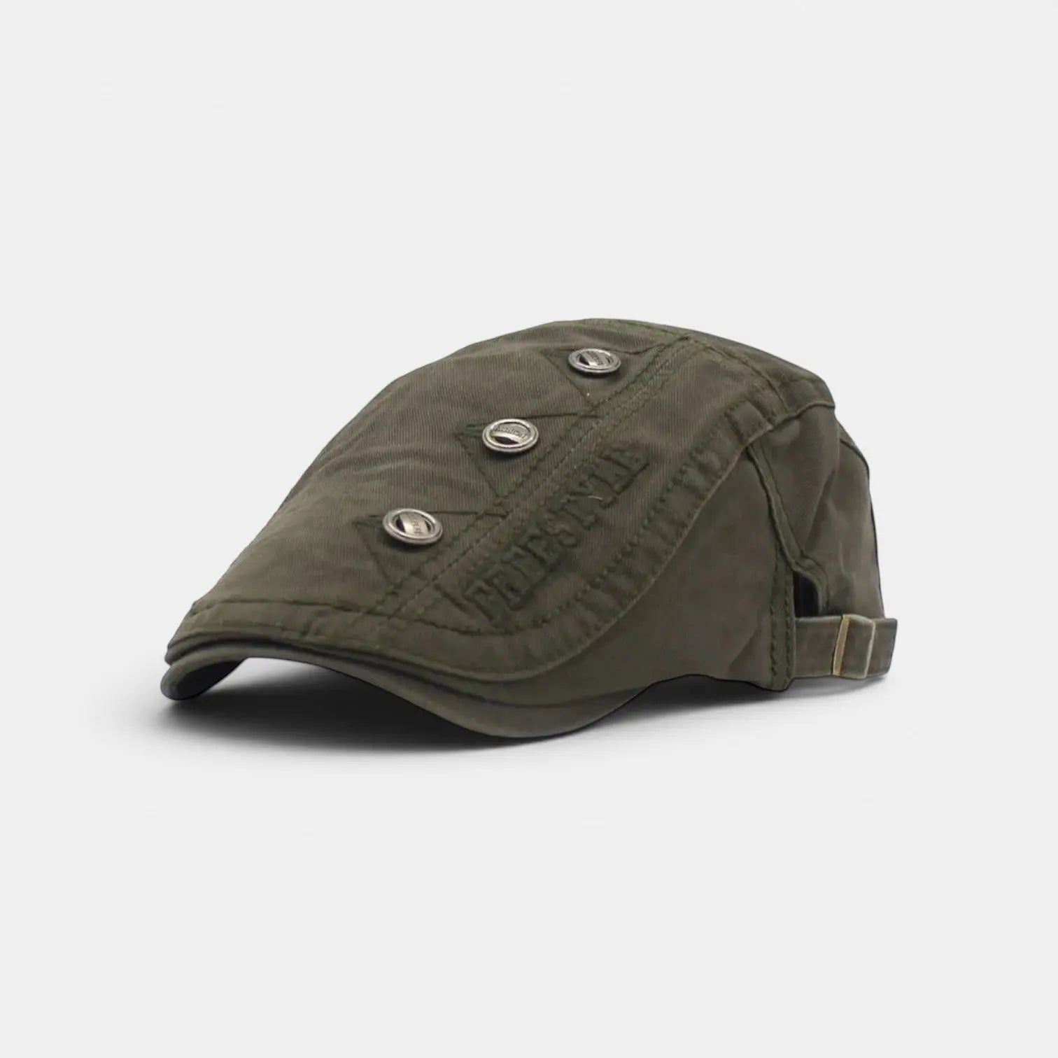 Béret Gavroche Coton Broderie Réglable Homme La Boutique du Chapeau