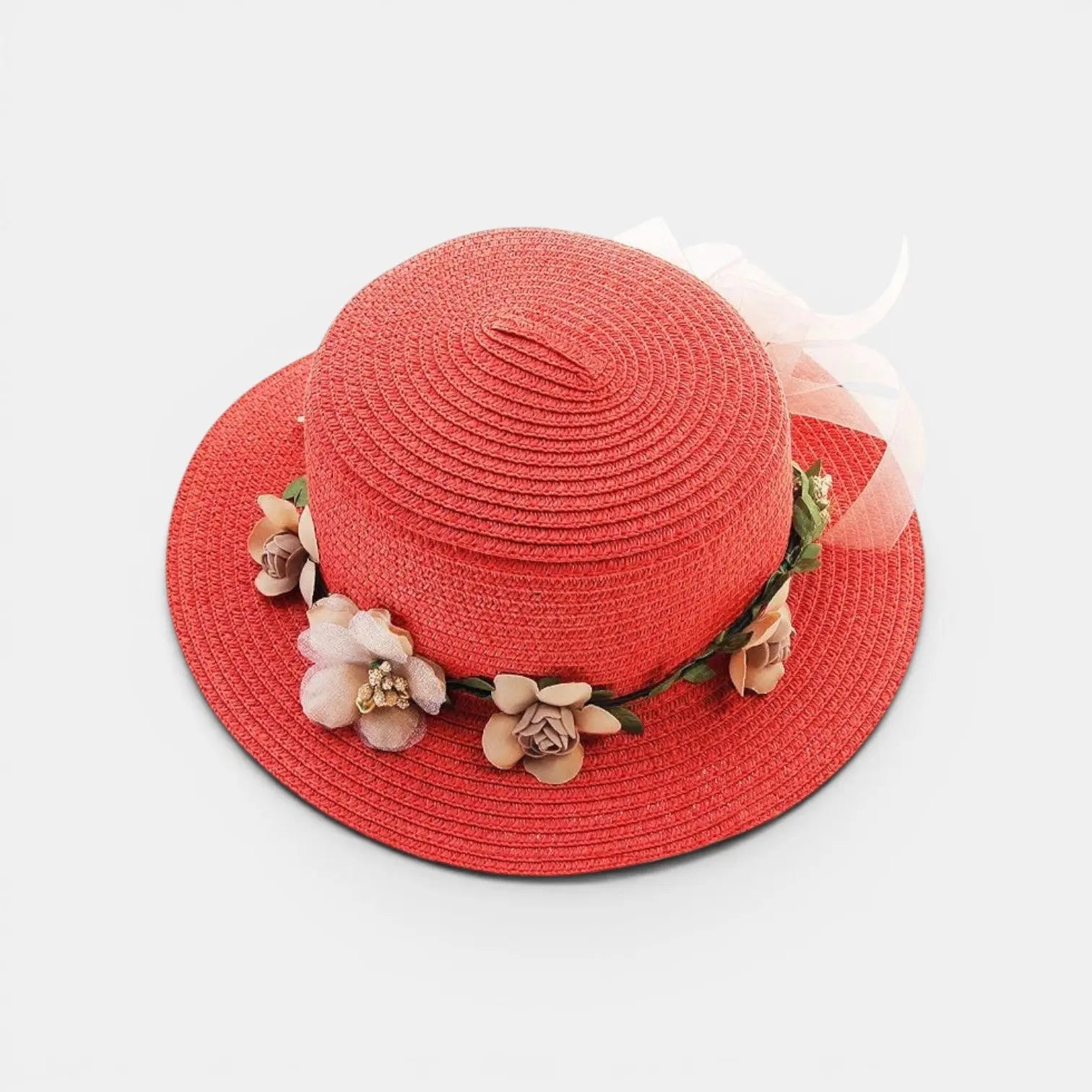 Chapeau Paille Fleurs Couronne Florale Femme La Boutique du Chapeau