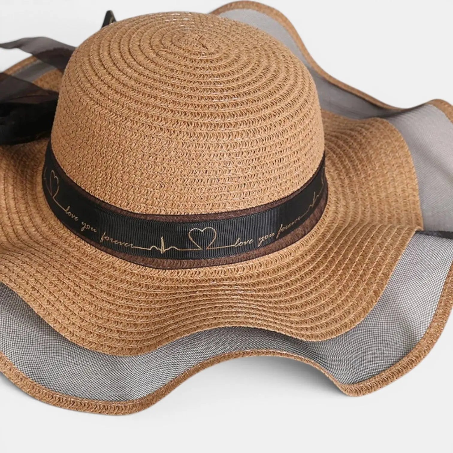 Chapeau Paille Bord Large Voilage Femme La Boutique du Chapeau
