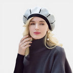 Béret Laine Rayures Contrastantes Femme La Boutique du Chapeau