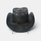 Chapeau Cowboy Cuir Véritable Rivets Crâne Homme La Boutique du Chapeau
