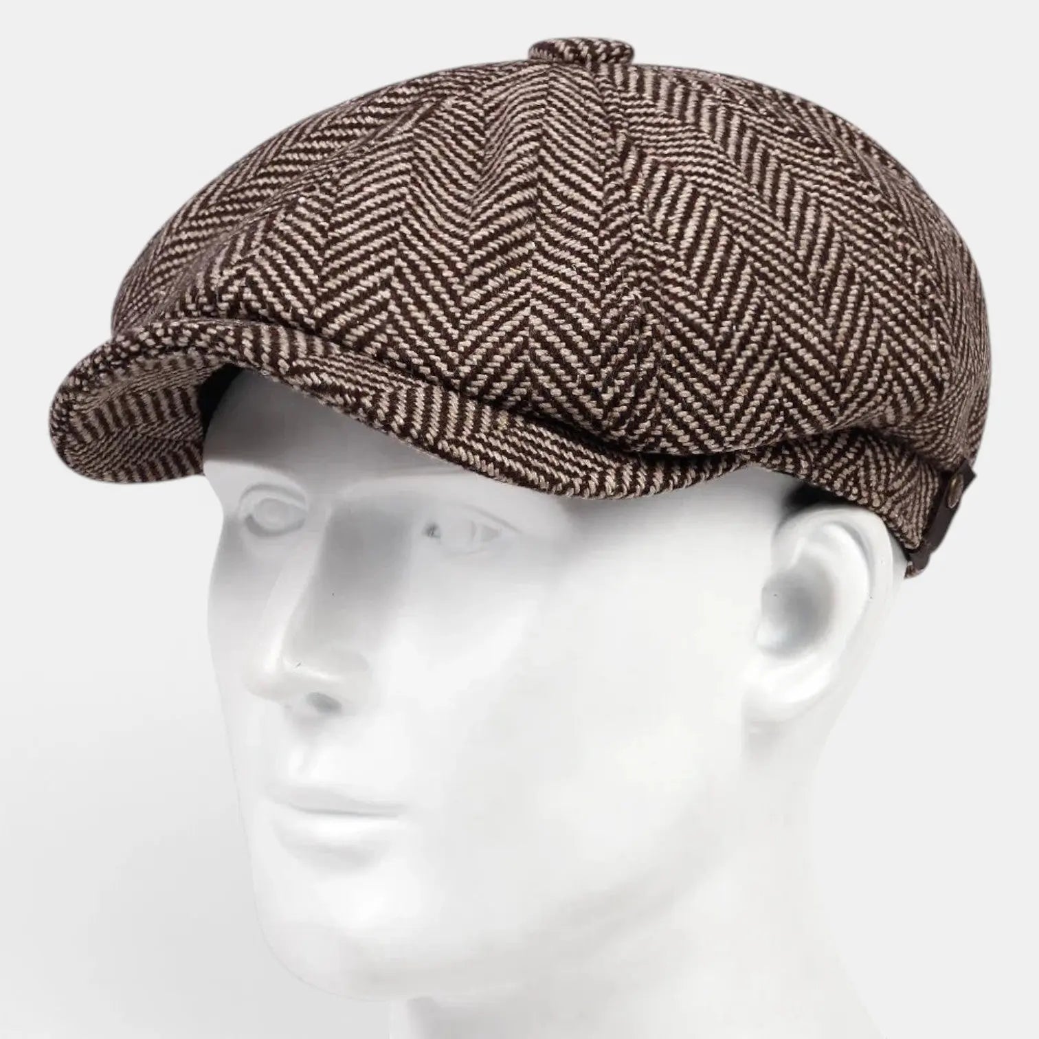 Casquette Gavroche Tweed Chevron Homme La Boutique du Chapeau