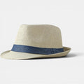 Chapeau Paille Fedora Bande Contrastante Unisexe La Boutique du Chapeau