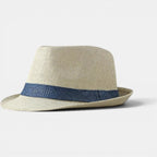 Chapeau Paille Fedora Bande Contrastante Unisexe La Boutique du Chapeau