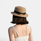 Chapeau Panama Paille Bord Large Nœud Femme La Boutique du Chapeau