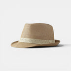 Chapeau Paille Fedora Bande Contrastante Unisexe La Boutique du Chapeau