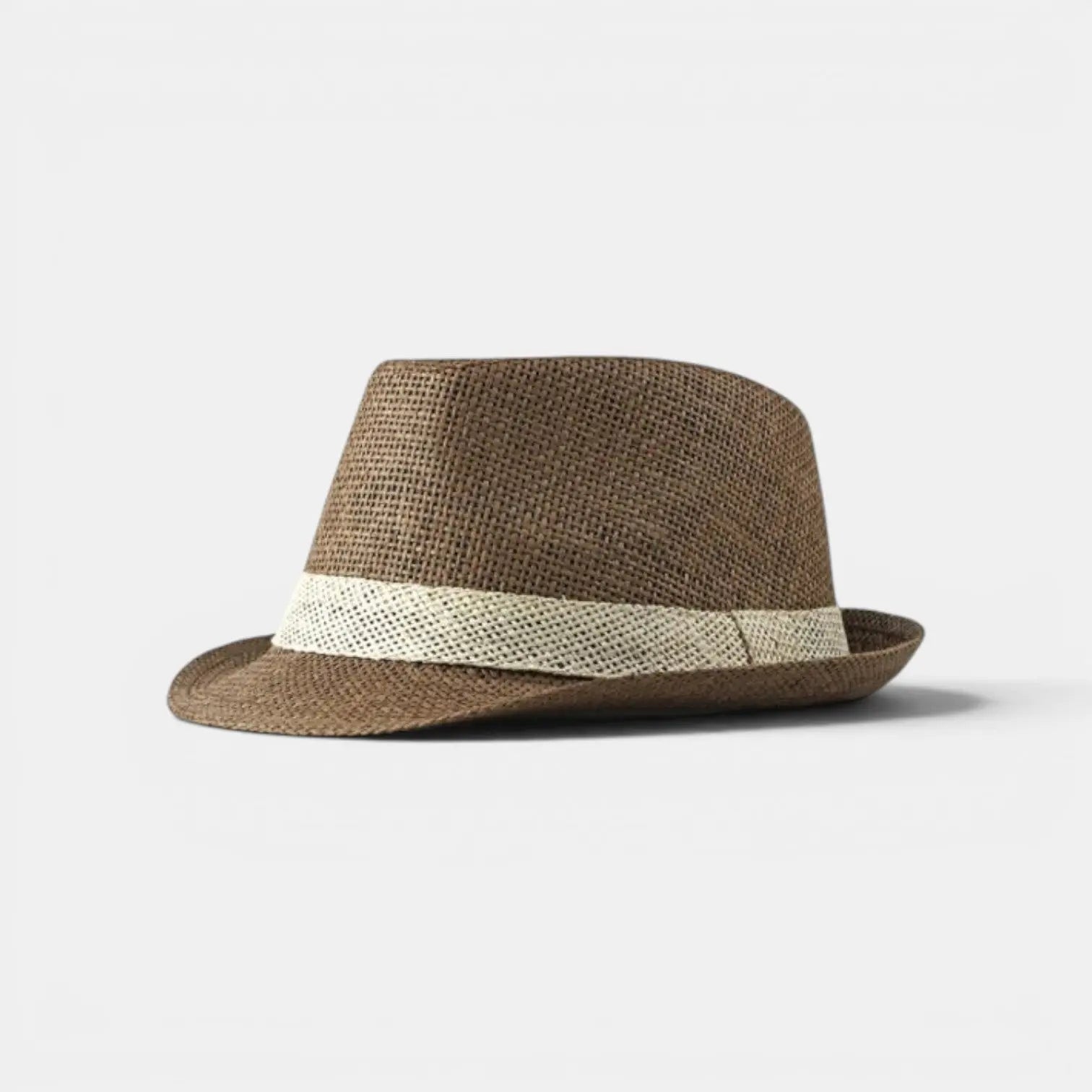 Chapeau Paille Fedora Bande Contrastante Unisexe La Boutique du Chapeau