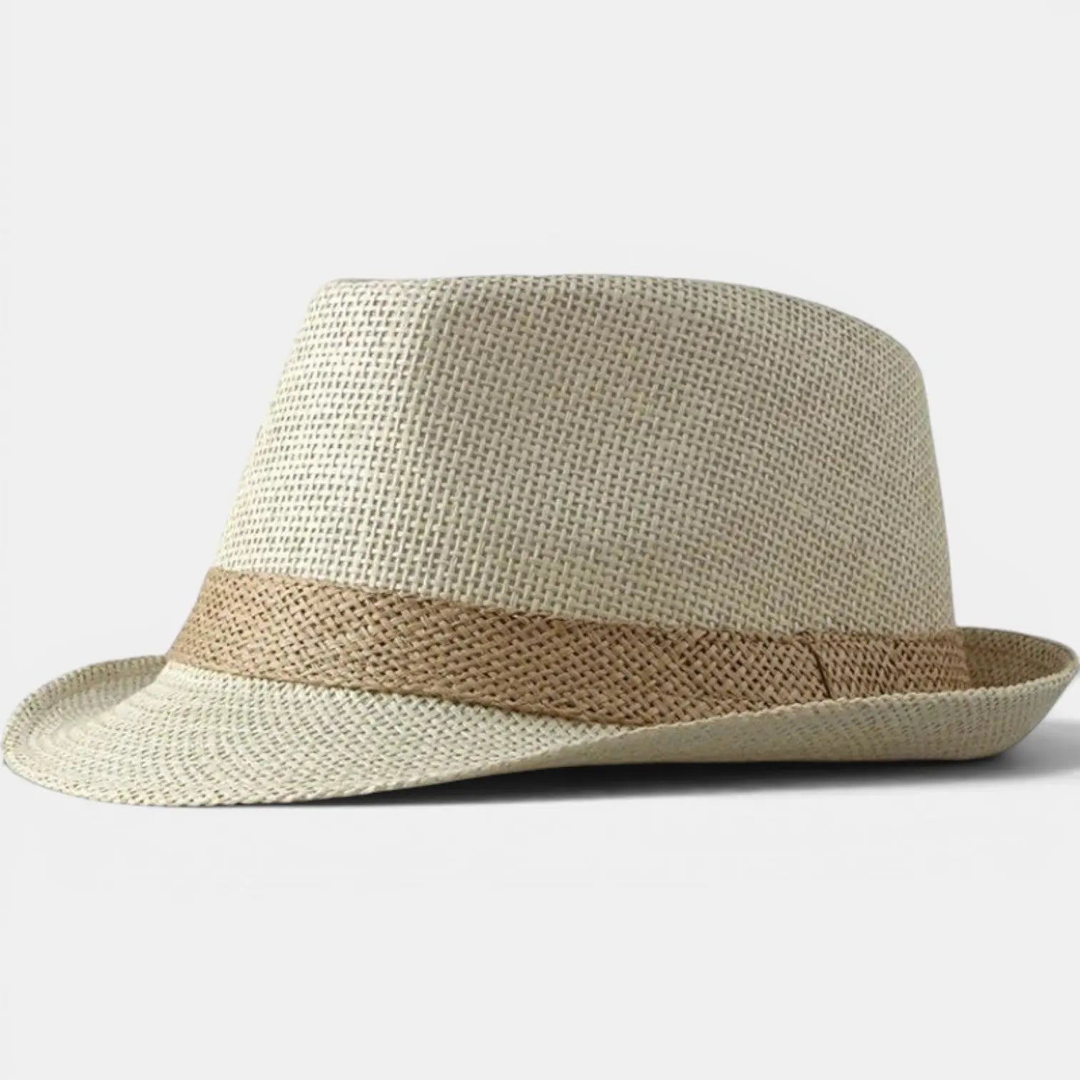 Chapeau Paille Fedora Bande Contrastante Unisexe La Boutique du Chapeau