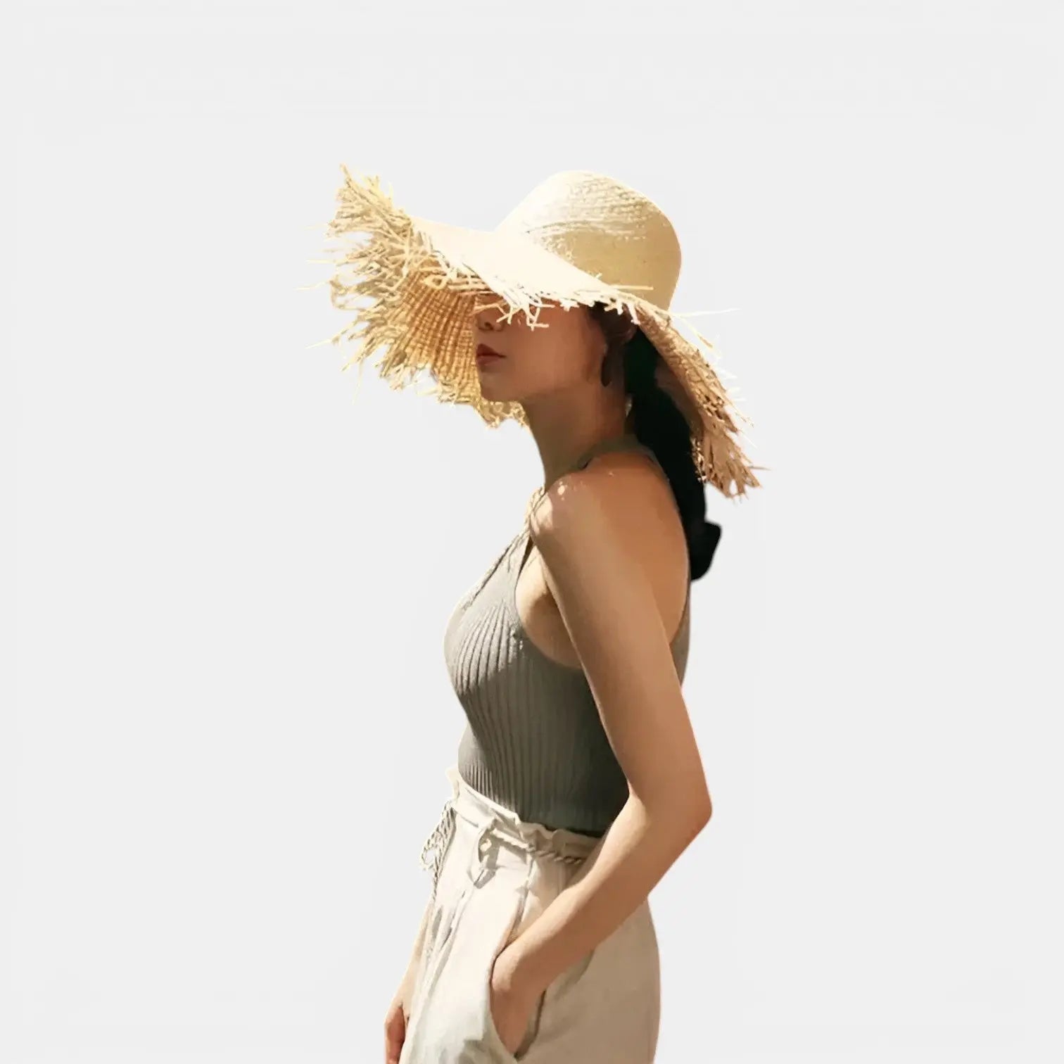 Chapeau Paille Bord Large Franges Femme La Boutique du Chapeau