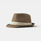 Chapeau Paille Fedora Bande Contrastante Unisexe La Boutique du Chapeau