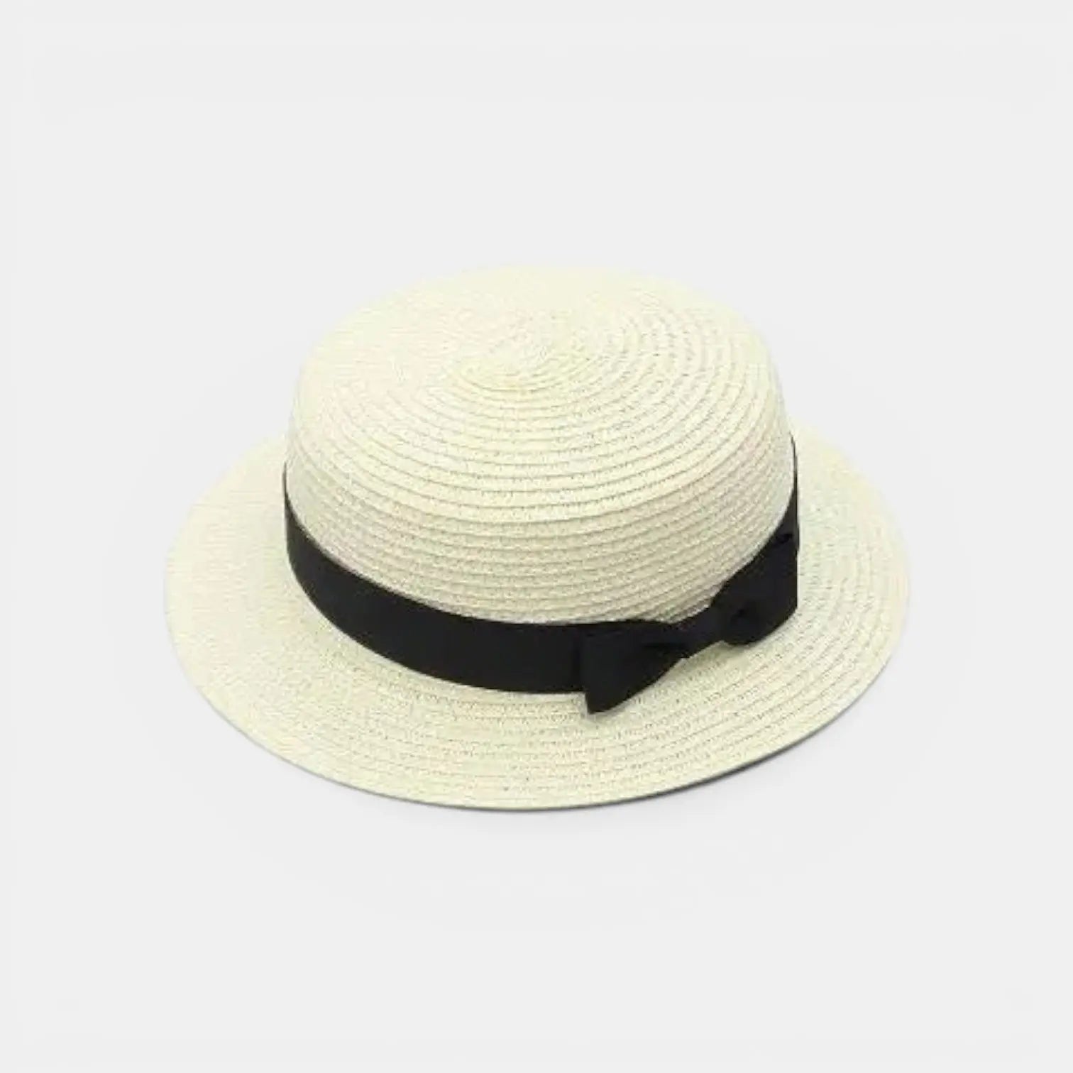 Chapeau Panama Paille Bord Large Nœud Femme