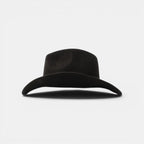 Chapeau Cowboy Feutre Noir Calotte Haute Bande Cuir Unisexe La Boutique du Chapeau