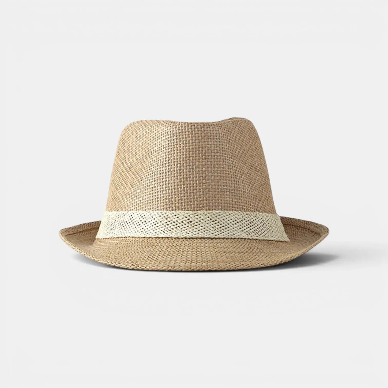 Chapeau Paille Fedora Bande Contrastante Unisexe La Boutique du Chapeau