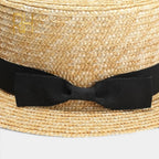 Chapeau Canotier Paille Ruban Rayé Unisexe La Boutique du Chapeau