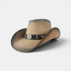 Chapeau Cowboy Cuir Véritable Rivets Crâne Homme La Boutique du Chapeau