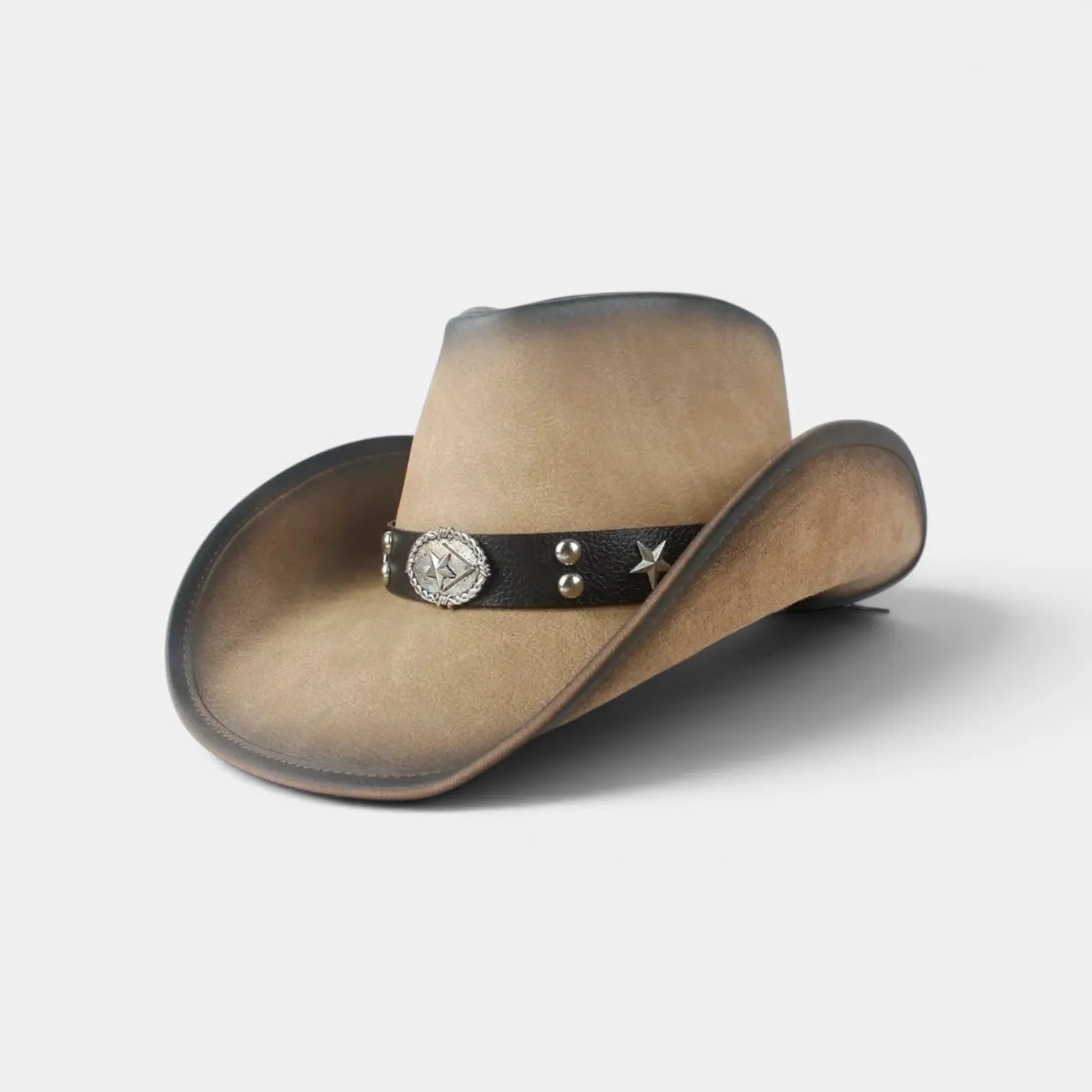 Chapeau Cowboy Cuir Véritable Rivets Crâne Homme La Boutique du Chapeau