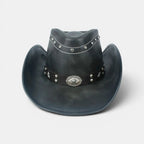 Chapeau Cowboy Cuir Véritable Rivets Crâne Homme La Boutique du Chapeau