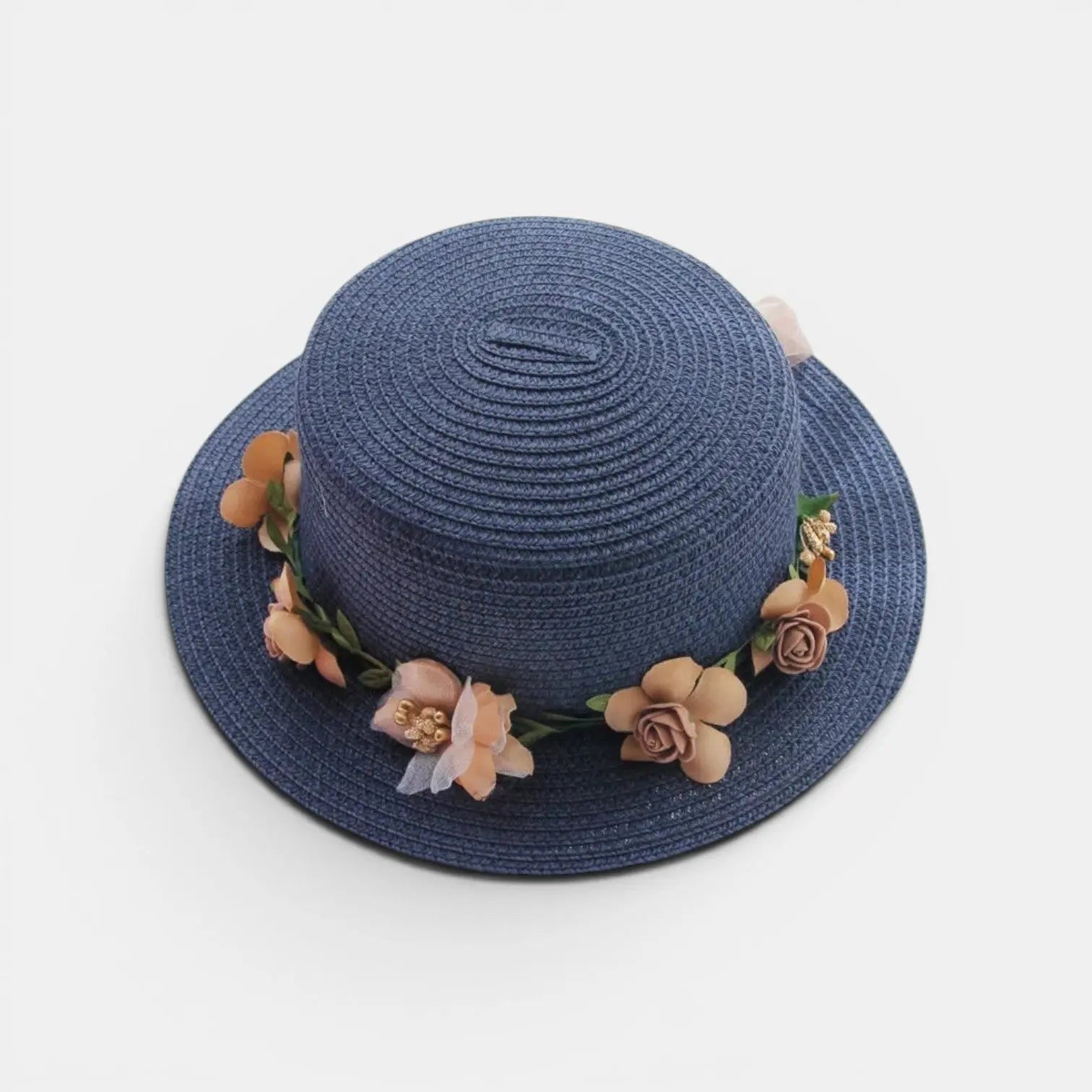 Chapeau Paille Fleurs Couronne Florale Femme La Boutique du Chapeau
