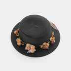 Chapeau Paille Fleurs Couronne Florale Femme La Boutique du Chapeau