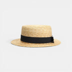 Chapeau Canotier Paille Ruban Rayé Unisexe La Boutique du Chapeau