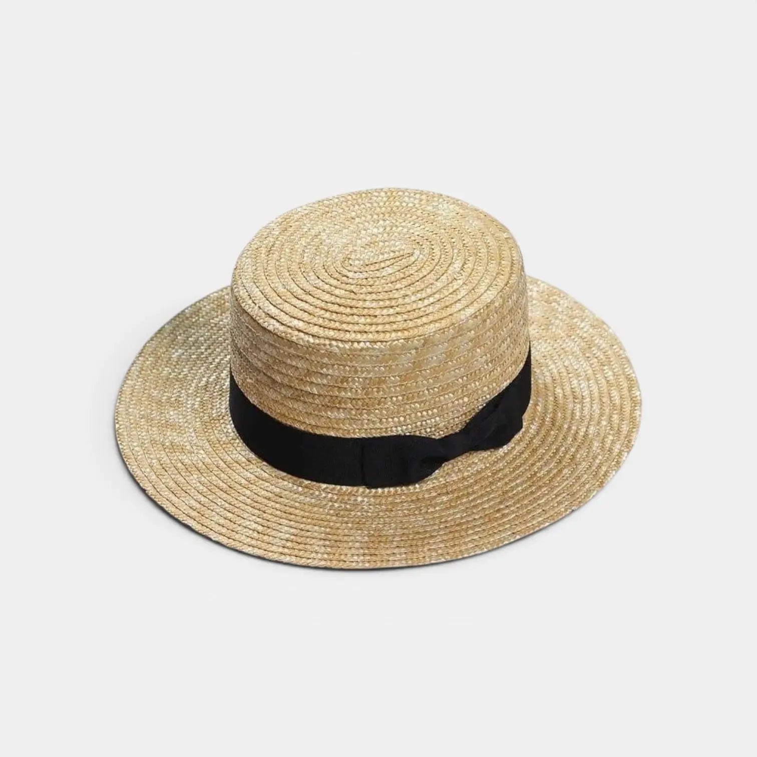 Chapeau Canotier Paille Bord Large Femme