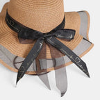 Chapeau Paille Bord Large Voilage Femme La Boutique du Chapeau