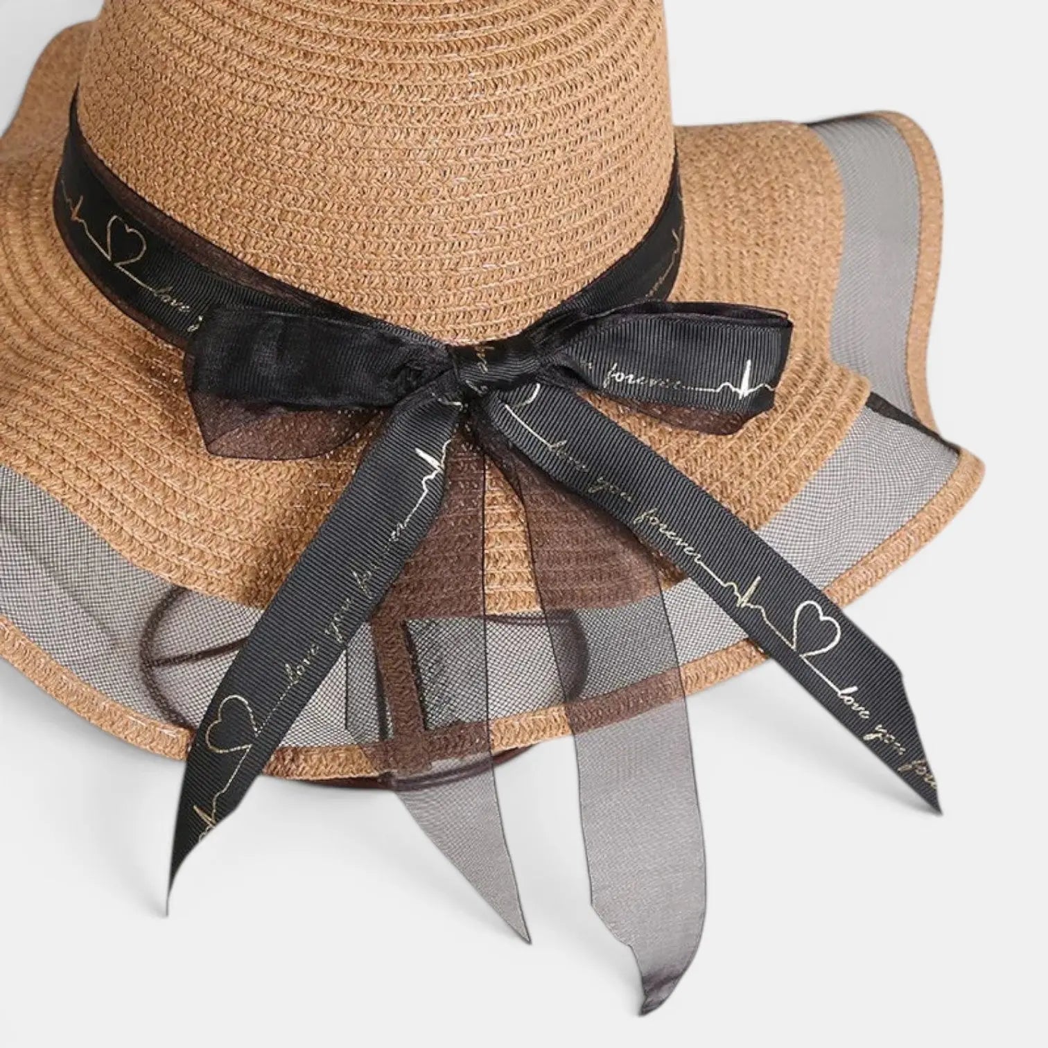 Chapeau Paille Bord Large Voilage Femme La Boutique du Chapeau