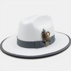 Chapeau Fedora Feutre Bord Large Plumes Homme La Boutique du Chapeau