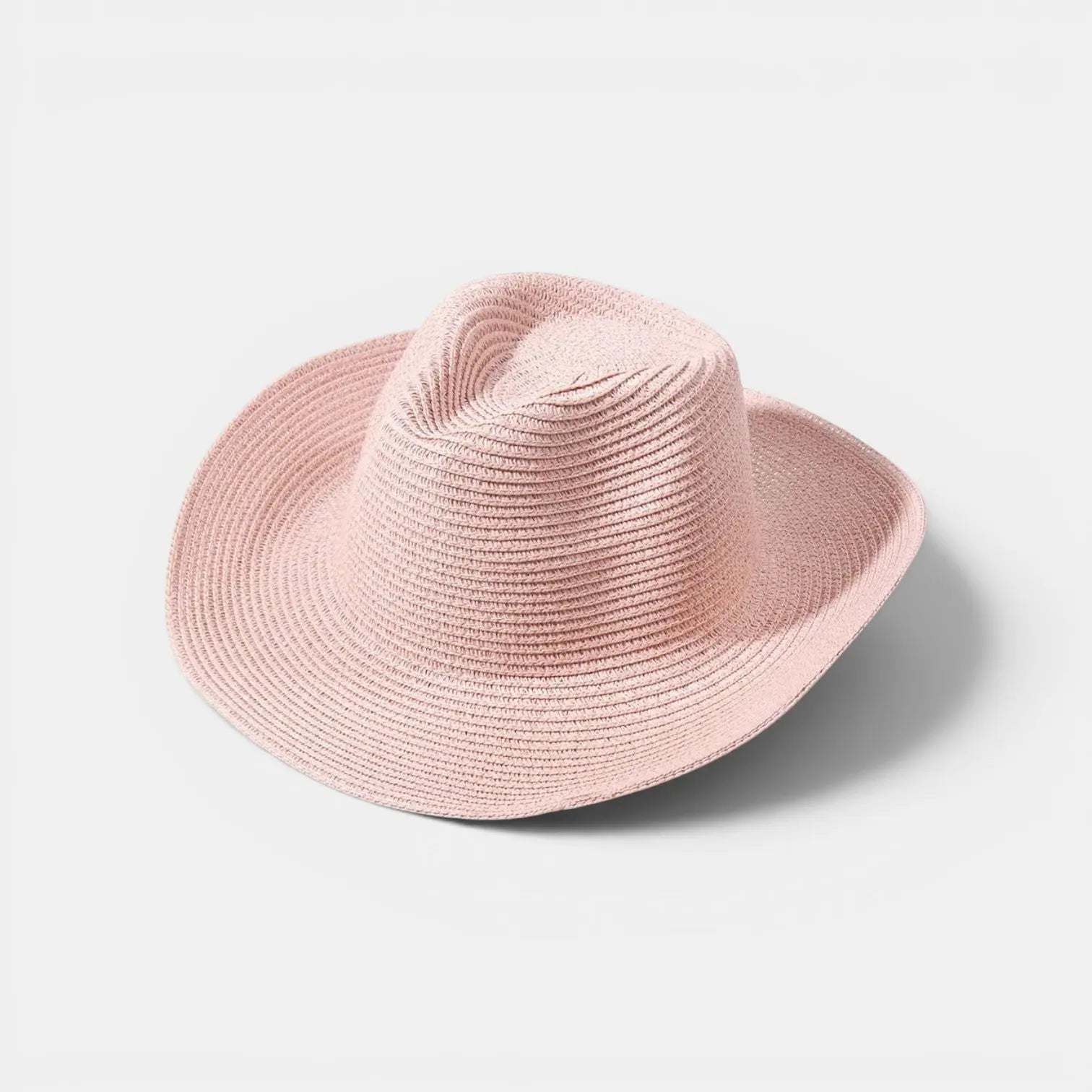 Chapeau Paille Fedora Bord Large Femme